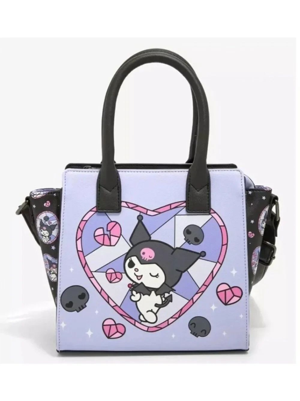 Kuromi Loungefly Heart Stained Glass Satchel Crossbody Bag